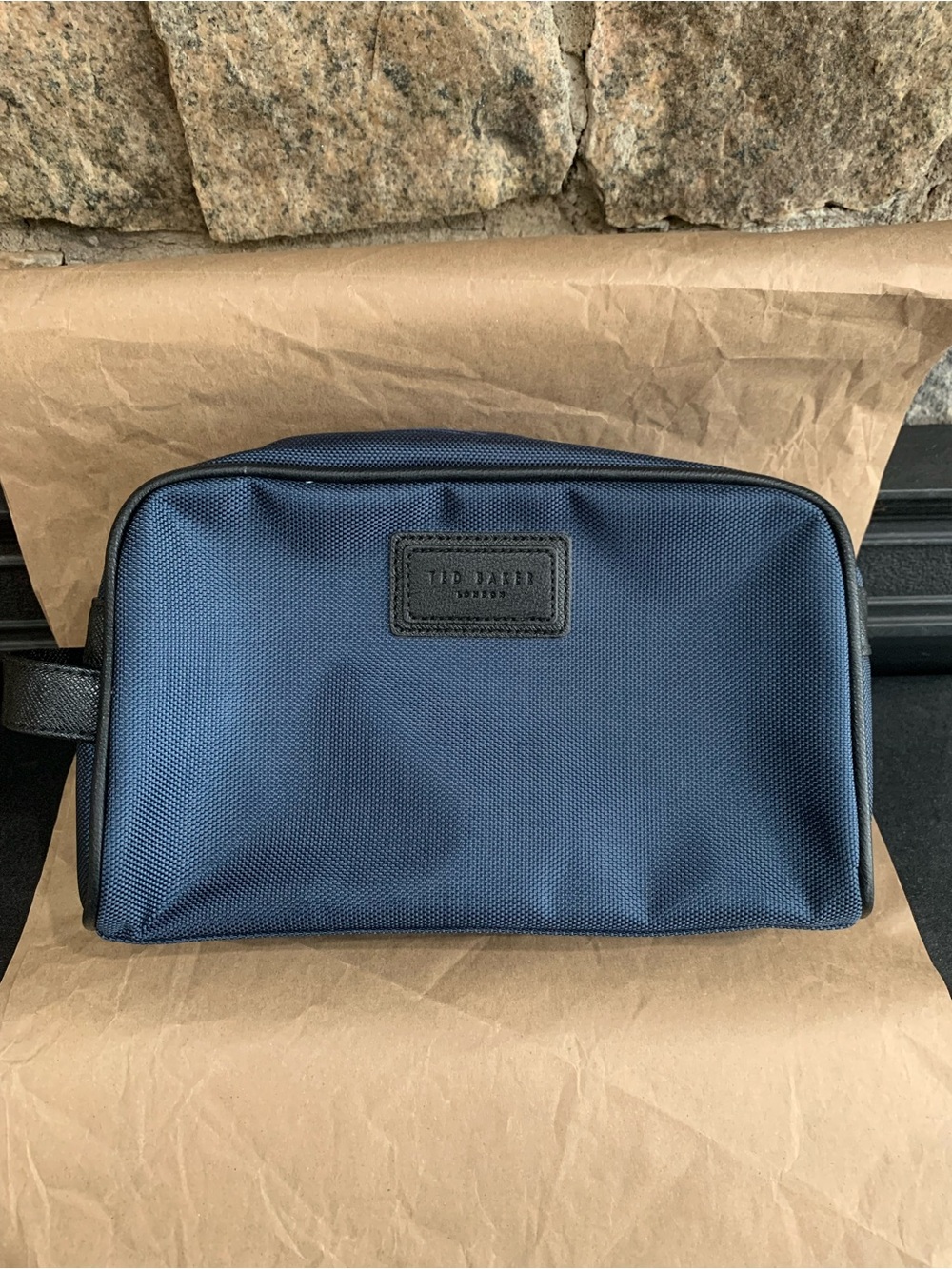 Ted Baker London Wash Travel Toiletry Bag Navy Blue Men’s New With Tags